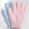 Guantes de baño de doble cara engrosados de cinco dedos para uso doméstico, toalla de baño de grano grueso para eliminar la suciedad fácilmente, guantes de baño para dedos