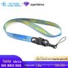 Cordão para celular com logotipo de jacquard de poliéster personalizado de fábrica, cordão portátil para exposição, evento, trabalho multifuncional, crachá