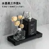Juego de Lavabo para Baño Taza para Enjuague Bucal Familiar Taza para Cepillo de Dientes Patrón de Mármol para Pareja Suministros de Baño Simples de Lujo Ligero
