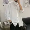 Camisa Feminina de Verão Fina com Manga Curta e Caimento Elegante, Design Solto Tendência, Top Casual de Nicho