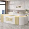 Recepción Frontal de Empresa Taichung Estilo Chino Barra de Esquina Mostrador de Caja Tienda de Ropa Mostrador Comercial Escritorio Simple Moderno