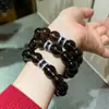 Pulseira de Obsidiana de Gelo de Alta Qualidade com Grãos Grandes de 14mm Pulseira
