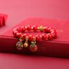 Pulsera de Porcelana Gris Yongxiang de Pekín con Pulsera Luna Blanca Flor de Cerezo Morado Regalo de Cumpleaños Yonghe para Hombres y Mujeres Adornos para Manos