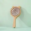 Peine de Masaje con Airbag de Gato Lindo de Dibujos Animados Peine con Cojín de Aire para Niños y Niñas Peine Cosmético Peine de Bambú con Cojín de Aire Peine para Cabello Rizado