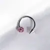 Haste de Aço Inoxidável 304, Argola para Lábio de Aço Titânio Cheia de Diamantes Estrelados e Deslumbrantes, Piercing de Hélix, Joias Piercing Estilo Hot Girl com Revestimento, Preço de Atacado