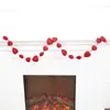 Nuevas Decoraciones para Árbol de Navidad, Cadenas de Bolas de Navidad en Forma de Corazón, Colgantes para Ventana y Pared, Accesorios para Decorar Escaleras, Decoraciones Navideñas Personalizadas