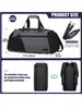 Mochila de Fitness Bolsa Deportiva Duffel con Múltiples Bolsillos Bolsillo Separado para Zapatos Compartimento Húmedo para Viajes Cortos Hombres Mujeres Camping