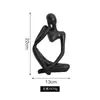 Figura de Yoga em Pedra Arenito Nórdica Ornaments Decorativos para Sala de Estar, Sala de Jantar, Móvel de TV e Decoração de Clube de Saúde