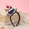 Diadema de Pastel de Fresa Linda, Diadema de Pastel de Fresa con Crema Simulada, Pinza para el Cabello Rosa Dulce Dopamina para Niña
