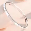 Pulsera de Plata de 9999 Pies para Mujer Plata de Ley Joven Pequeña Dama de la Suerte 2021 Nuevo Regalo de San Valentín para Novia