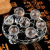 Adornos de cristal blanco natural con siete estrellas para decoración del hogar y la oficina.