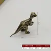 Estatueta de Dinossauro Sólida de Metal Jurássico Escritório Estudo Mesa de Centro Pet de Chá Liga Artesanato Colecionável Presente