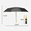 Paraguas Plegable Negro Automático de 10 Varillas para Negocios con LOGOTIPO Personalizable, Toldo Súper Grande, Patrón Impreso, Paraguas Publicitario, Paraguas Hecho a Medida