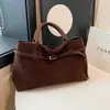 Nova Bolsa de Mão para Comércio Exterior Transfronteiriço Versátil Retro Camurça Bolsa Tote Fosca de Mão Ombro Leve para Mulheres