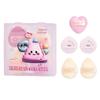 Conjunto de Esponjas Gemeng Cloud Sensation: Esponja de Veludo para Uso Seco e Úmido, Fixação de Maquiagem, Blush, Corretivo, Aplicador de Dedo, Não Absorvente de Pó