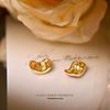 Aretes Esmaltados Retro Aguja de Plata 925 Nueva Moda Aretes Elegantes Borgoña Lujo Accesible Aretes de Alta Gama para Mujer