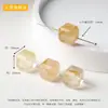 Coleção de Contas Espaçadoras Cubo de Cristal Natural, Acessórios para Joias DIY Feitos à Mão, Contas Soltas Cubo de Ágata para Pulseira, Acessórios Atacado