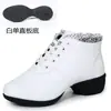 Zapatos de Baile Cuadrado, Zapatos de Baile para Mujer, Zapatos de Baile Sailor de Tacón Medio de Suela Blanda para Adultos, Zapatos de Baile, Zapatos de Actuación, Nuevo Malla E18