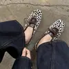 Zapatos pequeños de cuero con cordones, estilo británico, con lunares y lazo, de piel de vaca, 2026 otoño, tacón bajo, que aumentan la altura, punta redonda, piel genuina, para mujer