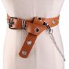 Cinturón decorativo de cadena negra popular en línea para mujer, informal, con hebilla de ojal, combinable con todo, para jeans, Y2G para mujer, disponible en stock.