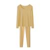 Fábrica Amphiya Color Dopamina Ropa de Otoño para Chica Joven y Conjunto de Pantalones Lijado por Ambos Lados Ropa Interior Térmica de Otoño e Invierno