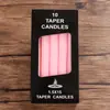 Venda por atacado de velas coloridas para iluminação doméstica velas comuns velas de casamento romântico de haste longa velas de emergência