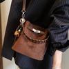 Bolsas Outono Femininas 2025 Bolsa Kelly Couro de Vaca Fosco Fecho Bolsa de Ombro para Ir ao Trabalho Couro Genuíno de Mão Transversal Bolsa Feminina