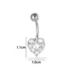 Henson Clássico Aço Inoxidável Barra com Zircônia Incrustada de Cobre Forma de Cobra Coração Forma de Flor Joia para Piercing no Umbigo