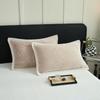 Funda de almohada de invierno estilo ins de forro polar de coral de leche un par de forros interiores de almohada de franela de cordero 48x 74cm individual