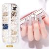 Estilo japonés joujou mismo estilo Red arte de uñas rebanada de concha natural rebanada de abulón grueso alto brillo arte de uñas juego de joyería