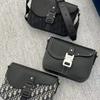 Bolsa Nueva de Hombre para Primavera y Verano Bolso tipo Silla de Montar Piel de Vaca Bolso de Cartero Lona Bolso con Solapa Moda Europea y Americana Bolso de Hombro Cruzado de Negocios