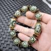 Pulsera de ágata de Xizang con cuentas una, dos, tres, cuatro, cinco, seis, nueve ojos colmillo de tigre Ruyi joyería pulsera de jade luantong