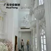 Columna de arco-voluta de yeso estilo europeo, componente estructural general para pasillo de casa club, portal de arco con detalles tallados, ensamblaje completo del fabricante de origen
