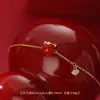 Pulseira Original de Prata Pura S925 Cavalo da Sorte Ano do Zodíaco Colar de Ágata Vermelha Joias Transfronteiriça Novo Estilo Chinês Dropshipping