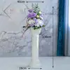 Decoração de Casamento Coluna Romana Adereços de Casamento Vitrine Flores Artificiais Enfeites Vasos de Flores Marcadores de Estrada Flores Cerimônia de Abertura Plástico