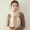 Bufanda 100% cachemira pura para mujer, cálida y resistente al frío, diseño simple, versátil, adecuada para actividades al aire libre y ciclismo, de longitud media