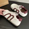 Tênis de Treino Alemão Color Block para Mulheres, Novo Lançamento Verão 2026 Tênis Brancos Versáteis de Solado Grosso, Sapatos Casuais Simples com Cadarço para Mulheres