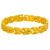 Pulsera de Temperamento con Hebilla Flor de Coche Corazón, Pulsera Hecha a Mano con Baño de Oro Flor de Coche Corazón de Durazno, Hermosa Pulsera para el Día de San Valentín