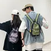 Mochila Pequeña Estilo Japonés para Mujer 2026 Nueva Linda Mini Bolso de Viaje para Exteriores con Cordón Mochila Ligera de Bloques de Color