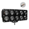 Faro Doble Fila de Alta Luminosidad para Motocicleta con 8 LEDs, Doble Color Amarillo y Blanco, Luz de Modificación Externa para Vehículos Eléctricos y Motocicletas