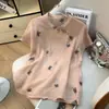 Foto Real de Nova Camisa Feminina Estilo Chinês Verão 2026 Nova Moda Elegante para o Trabalho Top Fino Bordado