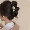 Pinzas para el pelo de lazo estilo coreano, accesorios para el pelo de alta gama, pinzas de tiburón, horquillas exquisitas para mujeres jóvenes, pinzas para el pelo de otoño e invierno para la parte trasera de la cabeza