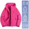Chaqueta de Montañismo Tres en Uno Resistente al Viento e Impermeable con Forro de Forro Polar para Exteriores, Uniforme de Trabajo Corporativo Personalizado con Impresión de Logo
