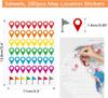 Adesivos de Localização de Mapa Mais Vendidos Transfronteiriços Adesivos de Marcador de Mapa Etiquetas Indicadoras Autoadesivas Marcação Aventura Acampamento Site