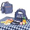 Bolsa de Picnic de Gran Capacidad Transfronteriza, Mochila de Campamento al Aire Libre, Mochila Portátil Aislada, Bolsa Impermeable para Almacenamiento de Copas de Vino Tinto