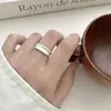 Anillo Exquisito Mate para Mujer, Moderno y de Alta Gama, Anillo Abierto de Cintura Pequeña, Anillo para Dedo Índice Versátil Estilo Ins para Apilar Tendencia