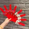 Tendencia Nacional Anillo de Presión de Felpa de Año Nuevo, Pulsera Infantil de Dibujos Animados de León, Pequeño Regalo Creativo de Año Nuevo, Paquete de Regalo de Tela Mixta