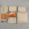 Lonchera desechable caja para hamburguesa caja para pastel de pulpa de tiramisú caja para llevar de pulpa lonchera al por mayor