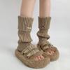 Calcetines de punto gruesos y apilados para mujer, de otoño e invierno, sueltos, de metal, para niñas japonesas, para todo tipo de combinaciones.