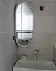 Espelho de Canto para Banheiro, Espelho de Banheiro, Espelho Oval de Parede, Espelho para Banheiro de Hotel, Espelho de Maquiagem, Espelho Retrátil